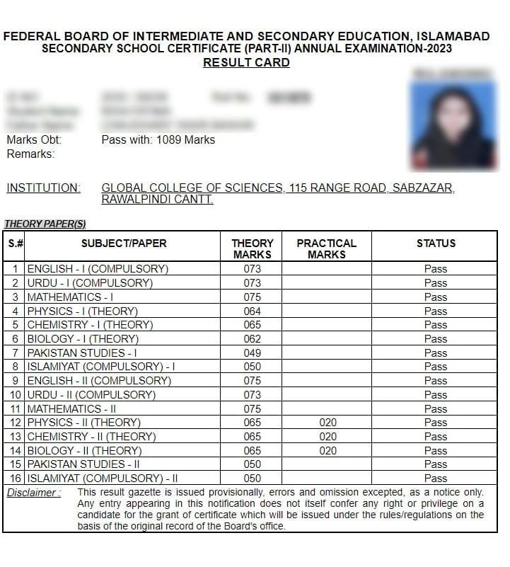 MAryum Zafar- top experienced tutor for FSc in Islamabad