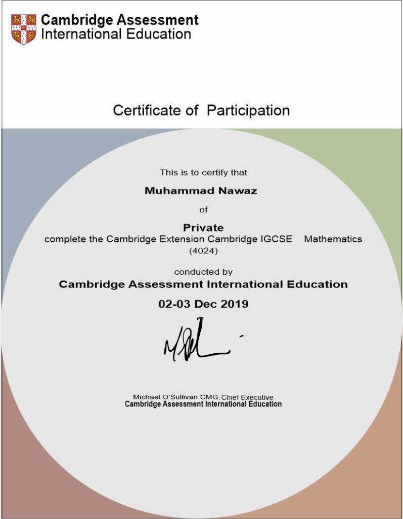 Cambridge-O-level-Mathematics tutor sir Nawaz